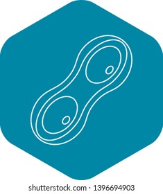 Soy pod icon. Outline illustration of soy pod vector icon for web