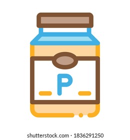 soy protein bottle icon vector. soy protein bottle sign. color symbol illustration