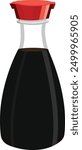 Soy sauce in a bottle