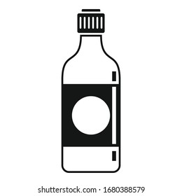 Soy sauce bottle icon. Simple illustration of soy sauce bottle vector icon for web design isolated on white background