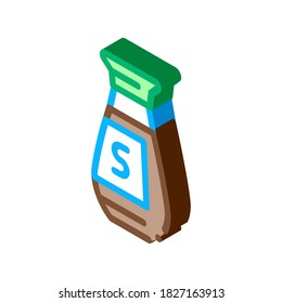 soy sauce bottle icon vector. isometric soy sauce bottle sign. color isolated symbol illustration