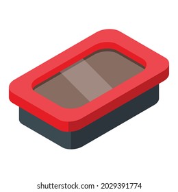 Soy sauce box icon isometric vector. Asian condiment. Food liquid