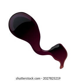 Soy sauce brown isolated puddles and splashes