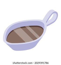 Soy sauce cup icon isometric vector. Japanese bottle. Food condiment