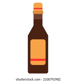 ilustración de vector clipart plano con salsa de soja