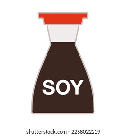 Soy sauce icon. Condiment. Vector.