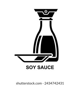 Soy sauce icon isolated on background vector illustration.