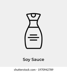 soy sauce icon vector. Linear style sign for mobile concept and web design. soy sauce symbol illustration. Pixel vector graphics - Vector.