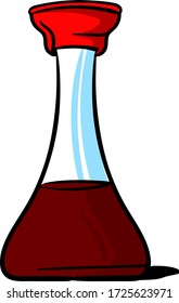 Salsa de soja, ilustración, vector sobre fondo blanco