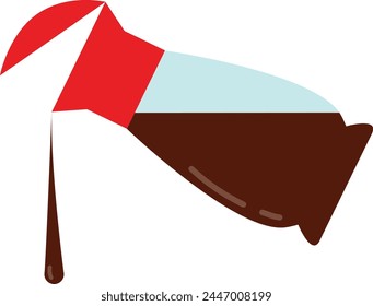 Soy sauce isolated vector. Soy sauce icon. Asian seasoning. Soy sauce on white background.