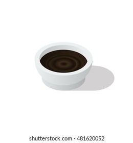 soy sauce isometric icon isolated on white background Created For Mobile, Web, Decor, Print Products, Applications. Vector illustration