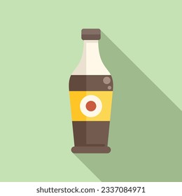 Soy sauce meal icon flat vector. Restaurant food. Asian menu