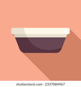 Soy sauce pot icon flat vector. Asian sushi. Cooking food