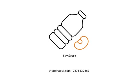 Soy Sauce Vector Icon for Classic Asian Flavors