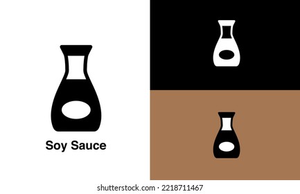 fondo blanco del icono del vector de salsa de soja