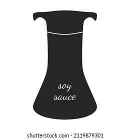 Soy sauce vector icon.Black vector icon isolated on white background soy sauce.