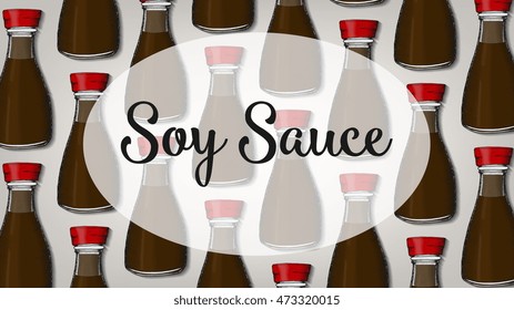 Soy sauce. Vector sketch style illustration