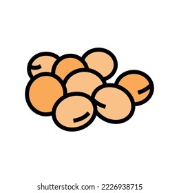 soy seed grain dry color icon vector. soy seed grain dry sign. isolated symbol illustration