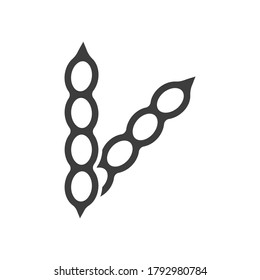 Soy or soya beans icon isolated on white background. Vector illustration. Eps 10