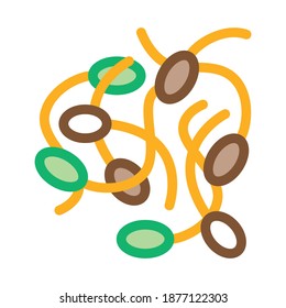 soy sprouts icon vector. soy sprouts sign. color symbol illustration