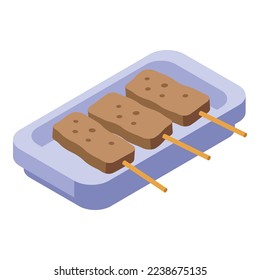 Soy stick icon isometric vector. Organic food. Diet food
