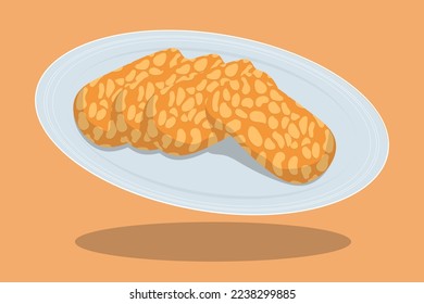Soy tempeh illustration in vector design