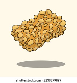 Soy tempeh illustration in vector design