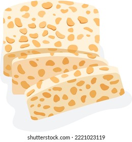 Soy tempeh vector healthy food illustration