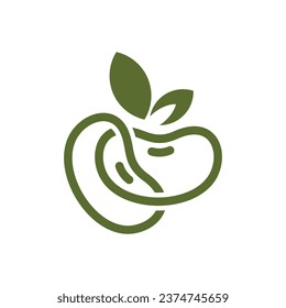 Soya bean design element vector icon with creative modern concept