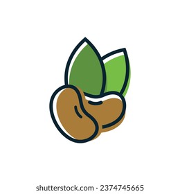 Soya bean design element vector icon with creative modern concept