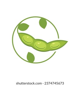 Soya bean design element vector icon with creative modern concept