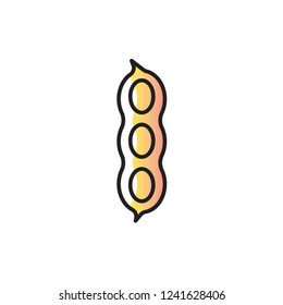 soya bean icon vector design with sadow style. nut and bean icon