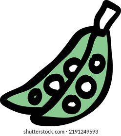 soya beans hand drawn illustration