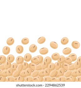 Fondo de soja. La soja es proteína. Ilustración vectorial.