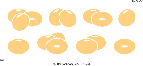 Soybean bean logo. Isolated soybean bean on white background