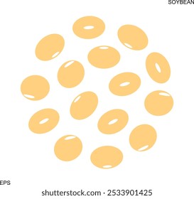 Soybean bean logo. Isolated soybean bean on white background