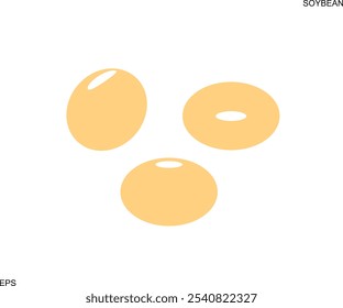 Soybean bean logo. Isolated soybean bean on white background