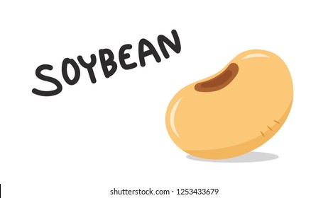 Soybean cartoon vector. free space for text. wallpaper. copy space.