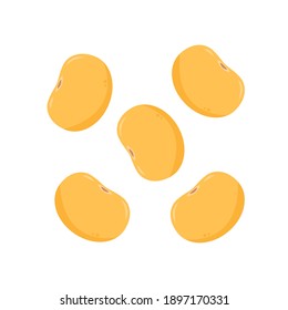 Vector de dibujos animados de soja. espacio libre para texto. fondo de pantalla. espacio de copia.