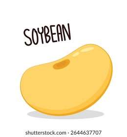 Vector de dibujos animados de soja. Diseño de logotipo de soja. Soja sobre fondo blanco.