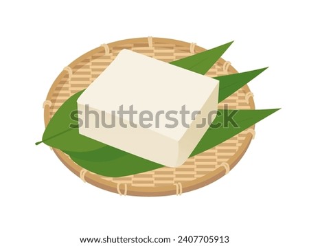 soybean curd in a colander