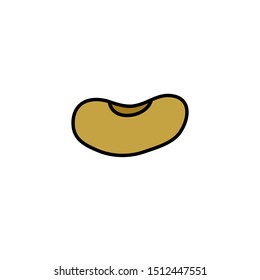 soybean doodle icon, vector illustration