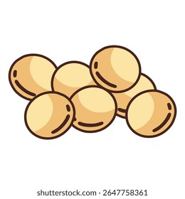 soybean food nature healthy flat color vector illustration template design