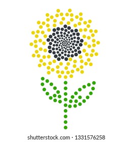 Soybean harvest dotted line simple icon. Vector illustration of agriculture vegetable image. Original symbol of plant goods and fertilizers. Great for menu, farm market label.