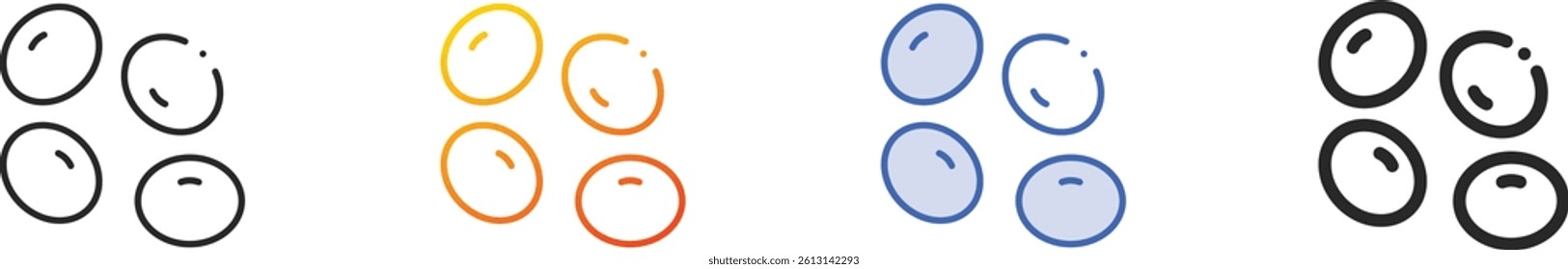soybean icon.Thin Linear, Gradient, Blue Stroke and bold Style Design Isolated On White Background