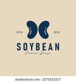 soybean logo design template, icon soybean vector illustration design minimalist