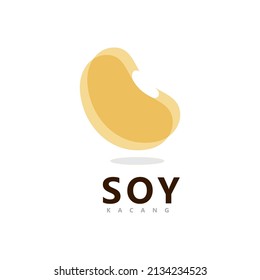 Soybean Logo vector template design. Healthy Food simple vector illustration
