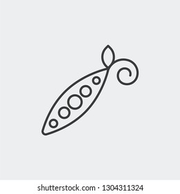 Soybean modern clear flat outline vector icon