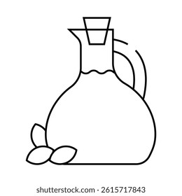 soybean oil line icon vector. soybean oil sign. isolated contour symbol black illustration