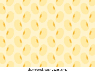 Soybean pattern vector. Soybean on white background. Grain pattern.